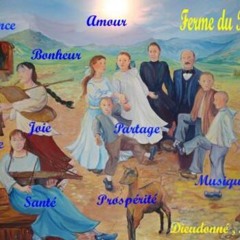 Painting titled "le ptit bonheur vou…" by Nanou, Original Artwork
