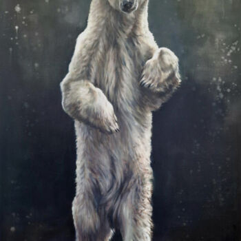 Painting titled "Nanouk the Polar Be…" by Nanouk Weijnen, Original Artwork, Oil