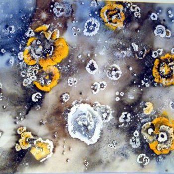 Painting titled "champignons" by Nanou Marange, Original Artwork