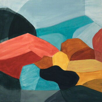 绘画 标题为“Field of color - we…” 由Naoko Paluszak, 原创艺术品, 丙烯 安装在木质担架架上