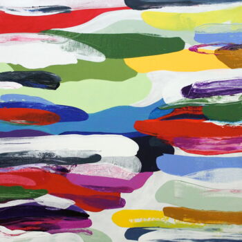 "Field of Color IX" başlıklı Tablo Naoko Paluszak tarafından, Orijinal sanat, Akrilik Ahşap Sedye çerçevesi üzerine monte ed…