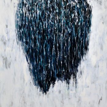 Peinture intitulée "Blue Senses XIV" par Naoko Paluszak, Œuvre d'art originale, Huile