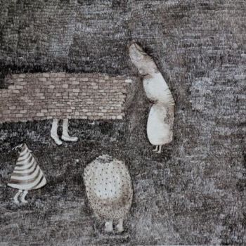 Painting titled "Garden fellows" by Naoko Shirakawa, Original Artwork