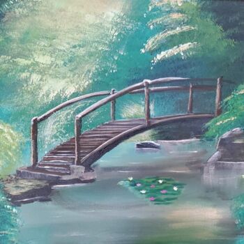 Painting titled "The Bridge" by Naomi Czupryna, Original Artwork, Acrylic
