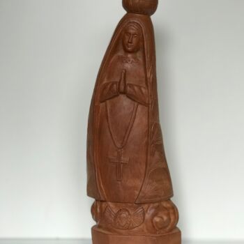 Sculpture titled "Our lady of God" by Nara Meneses, Original Artwork, Wood