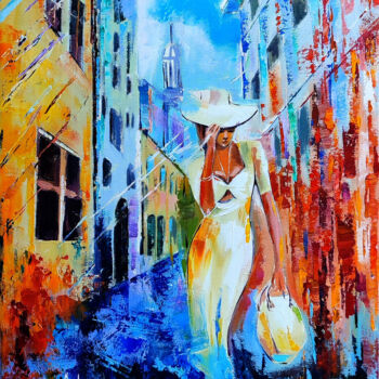 Painting titled "She (50x40cm, oil/c…" by Narek Jaghacpanyan, Original Artwork, Oil Mounted on Wood Stretcher frame