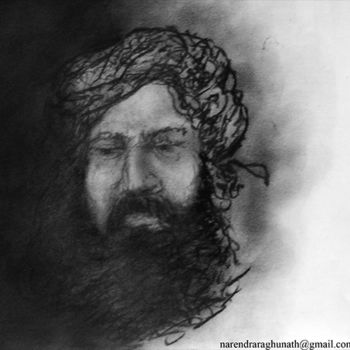 Drawing titled "Charcoal on paper" by Narendraraghunath, Original Artwork