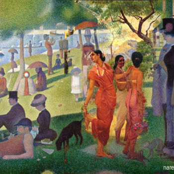 Peinture intitulée "seuret-ravi-varma.j…" par Narendraraghunath, Œuvre d'art originale
