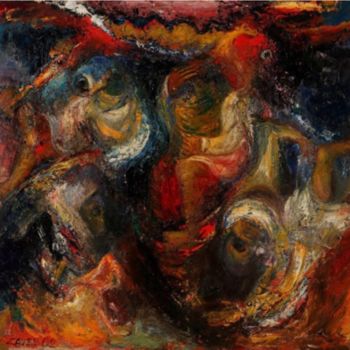 Malerei mit dem Titel "Entrata in Gerusale…" von Zaven Karapetyan, Original-Kunstwerk, Öl