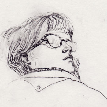 Drawing titled "Judith at siesta" by Narine Grigoryan, Original Artwork