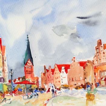 Картина под названием "Am Sande, Lüneburg,…" - Narine Grigoryan, Подлинное произведение искусства