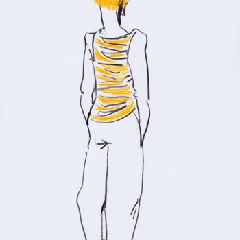 Zeichnungen mit dem Titel "Yellow" von Narine Grigoryan, Original-Kunstwerk
