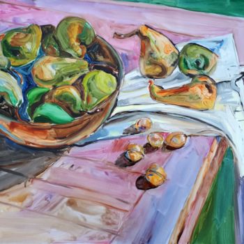 Schilderij getiteld "Pears" door Narine Grigoryan, Origineel Kunstwerk