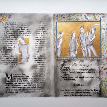 Zeichnungen mit dem Titel "Manuskript Project" von Narine Grigoryan, Original-Kunstwerk