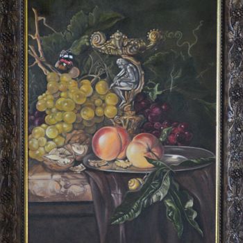 Painting titled ""Stilllife with fru…" by Vladimir Narykov, Original Artwork, Oil