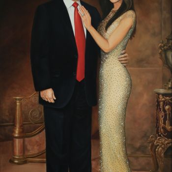 Peinture intitulée "Первая пара Америки…" par Vladimir Narykov, Œuvre d'art originale, Huile
