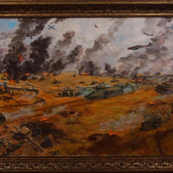 Peinture intitulée "Kursk Salient." par Vladimir Narykov, Œuvre d'art originale, Huile