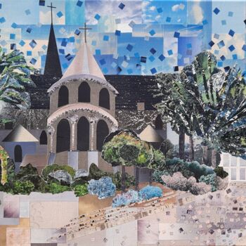 Collages titulada "Église Saint-Médard…" por Nash, Obra de arte original, Collages
