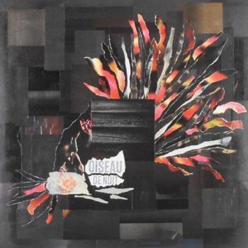 Collages intitulée "Oiseau de nuit" par Nash, Œuvre d'art originale, Collages