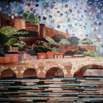 Collages intitulée "Namur, Citadelle" par Nash, Œuvre d'art originale