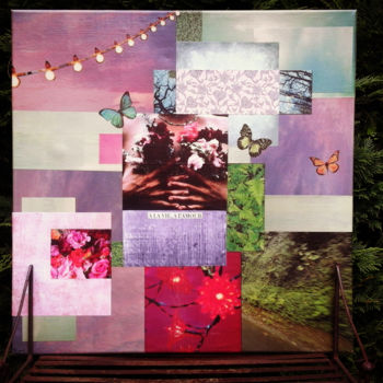 Collages intitulée "A la vie, à l'amour" par Nash, Œuvre d'art originale, Collages