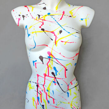 "Abstracted Bod white" başlıklı Heykel Na$H tarafından, Orijinal sanat, Akrilik