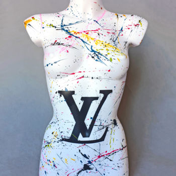 Sculptuur getiteld "Louis Vuitton Abstr…" door Na$H, Origineel Kunstwerk, Acryl