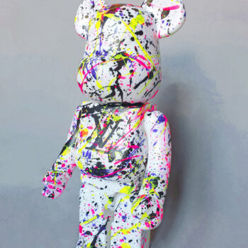 Sculpture titled "Louis Vuitton Bear…" by Na$H, Original Artwork, Acrylic