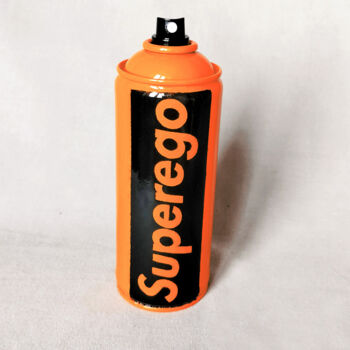Escultura titulada "Superego Spray Can…" por Na$H, Obra de arte original, Pintura al aerosol