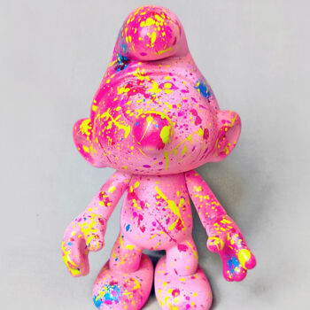 "Abs Smurf Pink" başlıklı Heykel Na$H tarafından, Orijinal sanat, Akrilik