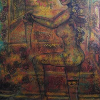 Malerei mit dem Titel "Silkroad Bohemian G…" von N.N. Art, Original-Kunstwerk, Acryl