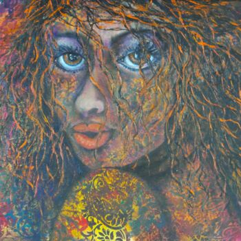 Malerei mit dem Titel "Medusa"s Daughter" von N.N. Art, Original-Kunstwerk, Öl Auf Karton montiert