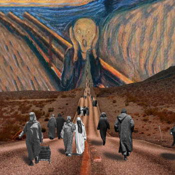 Collages titled "THE SCREAM - ART CO…" by Nassereddine Chaib, Original Artwork, Collages