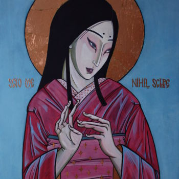 Картина под названием "Scio Me Nihil Scire" - Anastasia Sosnovskaya, Подлинное произведение искусства, Темпера