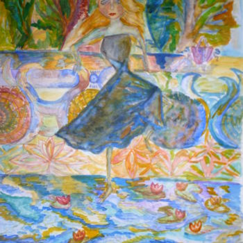 Peinture intitulée "всегда возвращаемся…" par Nastia, Œuvre d'art originale, Aquarelle