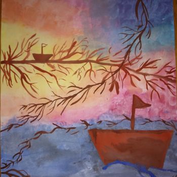 Painting titled "The infinity of the…" by Renessa, Original Artwork, Watercolor