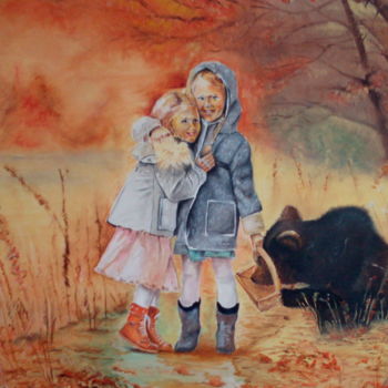 Картина под названием "Мечты" - Анастасия Фарафошина, Подлинное произведение искусства, Масло