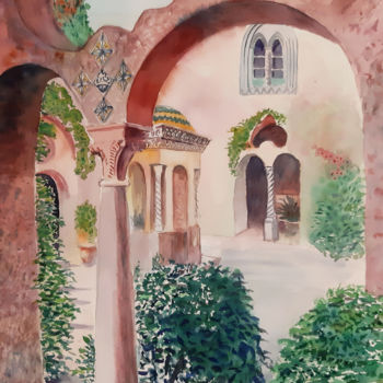 Painting titled "Italy. Ravello." by Natalia Kavolina, Original Artwork, Watercolor