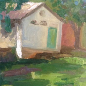Картина под названием "small house" - Nata New, Подлинное произведение искусства, Масло