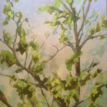 Painting titled "After a spring rain" by Nata New, Original Artwork, Oil