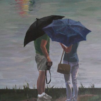 Malerei mit dem Titel "WHEN RAIN IS GONE" von Nata New, Original-Kunstwerk, Acryl