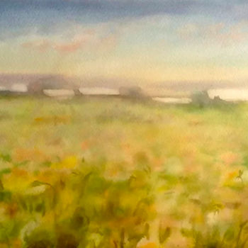 Pittura intitolato "sunny fields" da Nata New, Opera d'arte originale