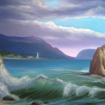 Painting titled "THE BLACK SEA.jpg" by Nata New, Original Artwork, Oil