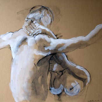 Disegno intitolato ""ABANDON"" da Natacha Kolson, Opera d'arte originale, Inchiostro