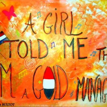 Peinture intitulée "A girl told me that…" par Natacha B, Œuvre d'art originale