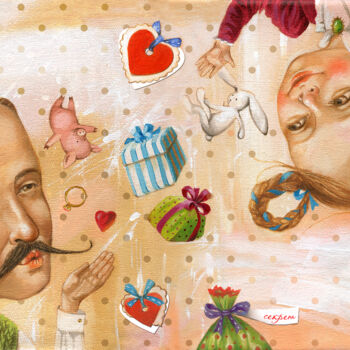 Painting titled "illustrazione libro…" by Natali Derevyanko, Original Artwork