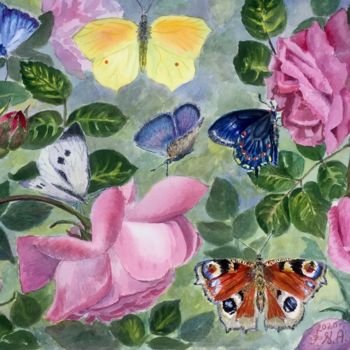 Картина под названием "Краски лета" - Natalia Farstova, Подлинное произведение искусства, Акварель