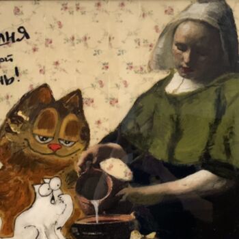 Pittura intitolato "milkwoman" da Natali Shepeleva, Opera d'arte originale, Acrilico