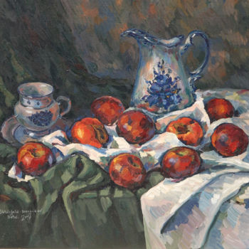 Malerei mit dem Titel "Apples" von Natali Shtainfeld-Borovkov, Original-Kunstwerk