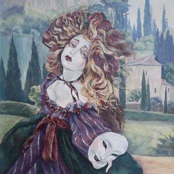 Pittura intitolato "Columbine" da Natali Shtainfeld-Borovkov, Opera d'arte originale